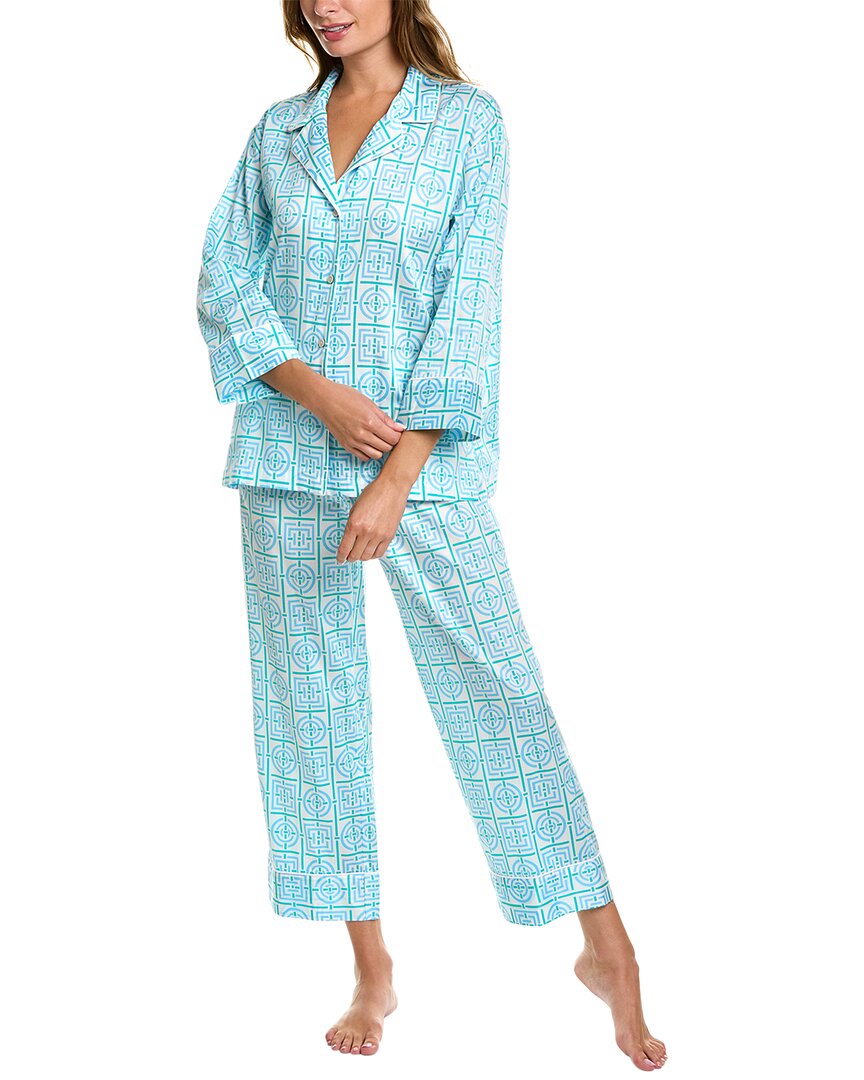 Natori Infinity Cotton Sateen Notch Pajamas