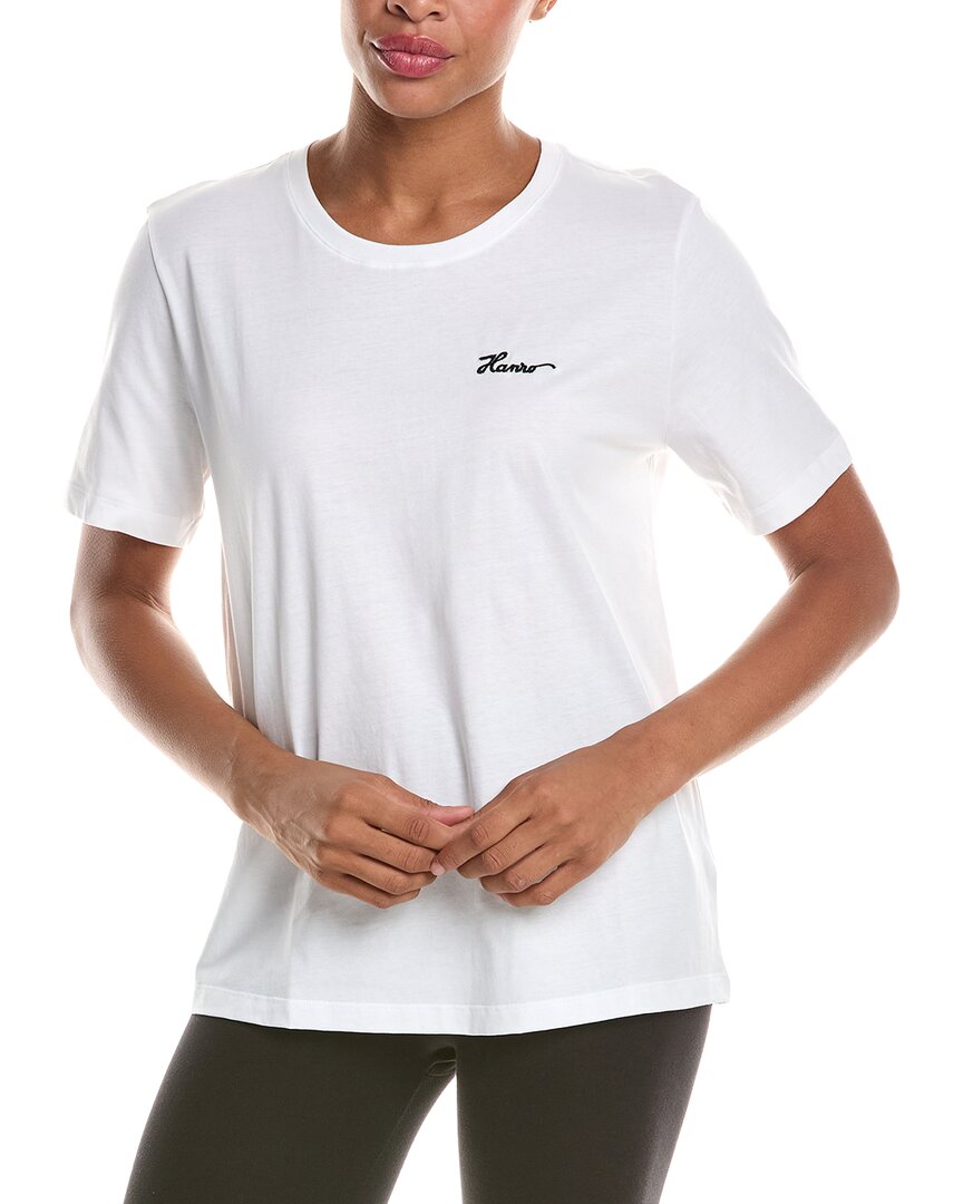 Hanro Natural Embroidered Logo T-shirt In White