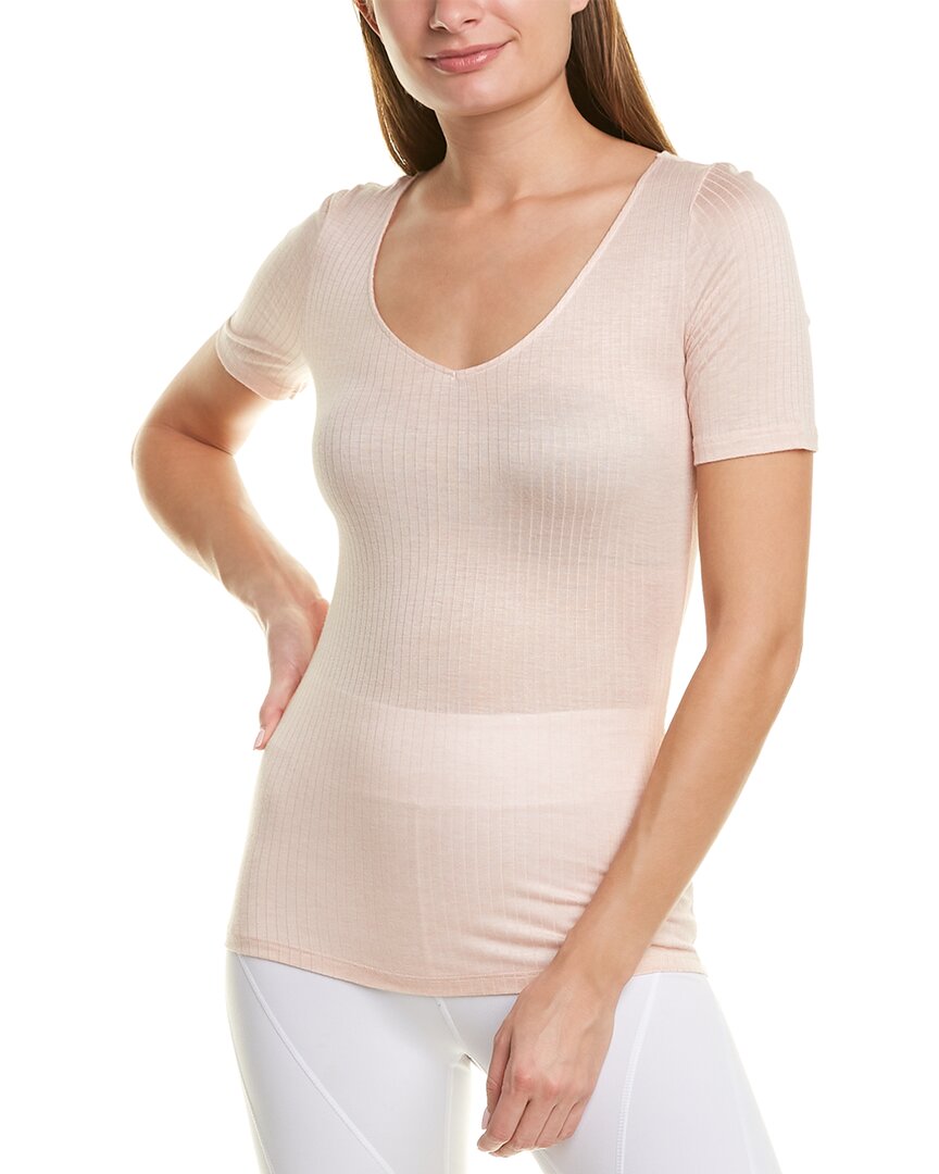 Image of HANRO Ribbed Silk-Blend T-Shirt