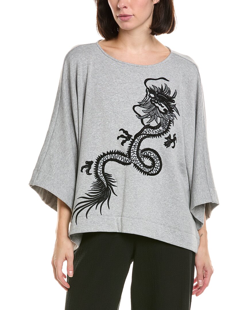 Natori Cocoon Kimono Top In Gray