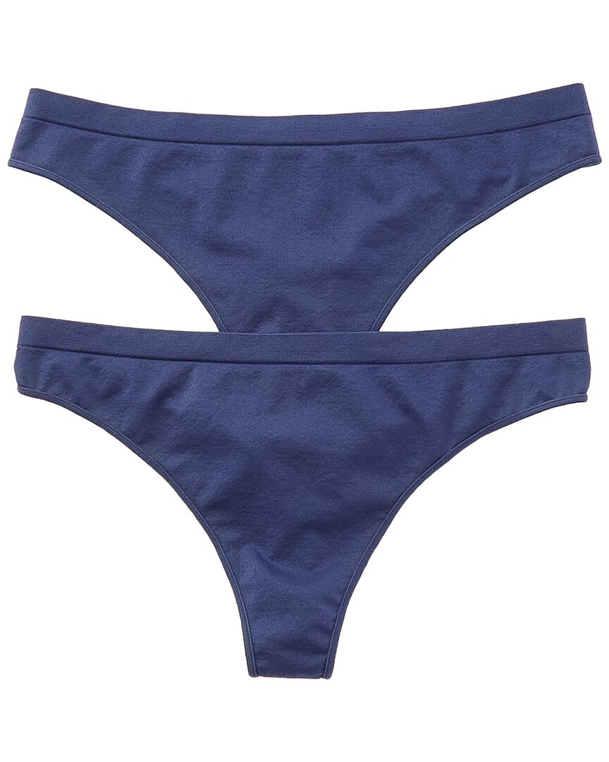 B.tempt'd By Wacoal 2pk Comfort Intended Daywear Thong In Blue