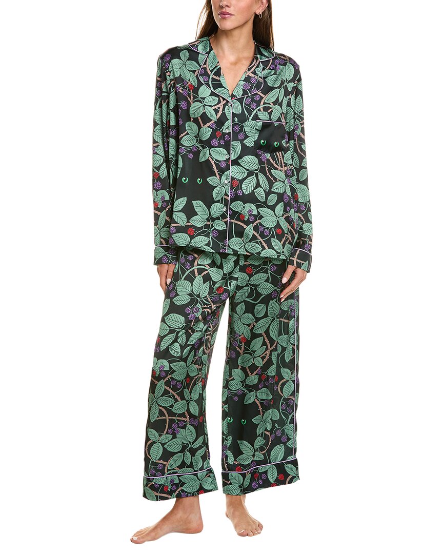 Karen Mabon 2pc Long Sleeve Pajama Set In Brown