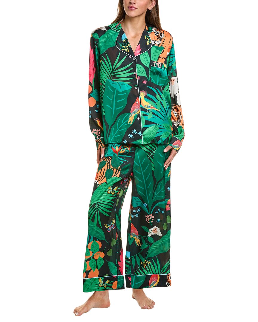 Karen Mabon 2pc Long Sleeve Pajama Set In Navy