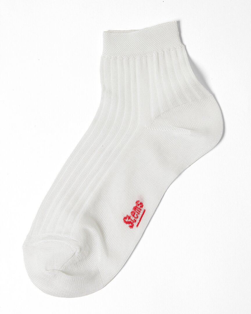 Stems Silky Rib Quarter Socks In Multi