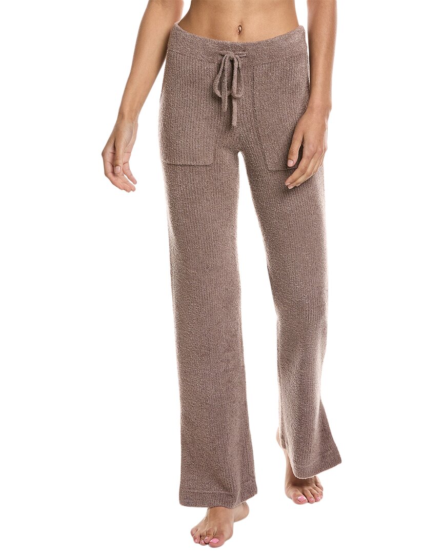 Barefoot Dreams Cozychic Lite Pinched Seam Slit Pants In Brown