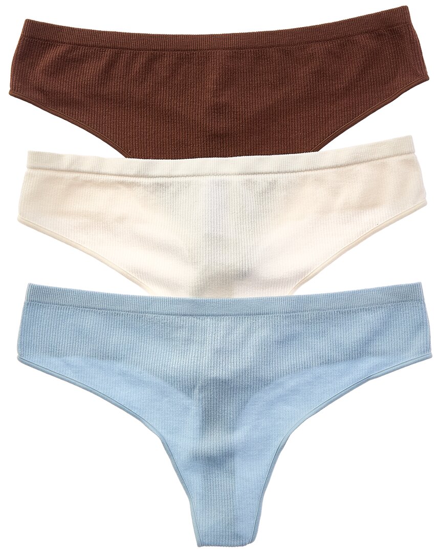 Florence By Mills 3pk Thong In Pcz-p Blu/chs/j Stm