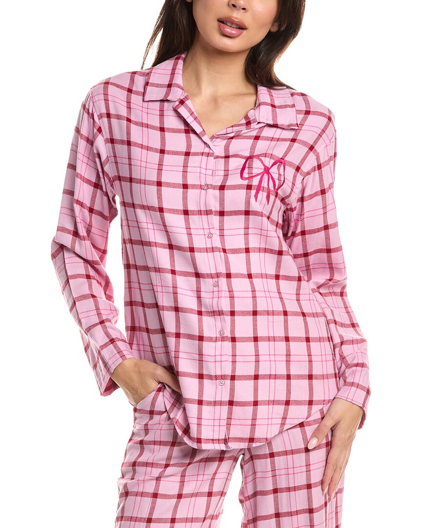 Florence By Mills Flannel Sleep Shirt In Purple
