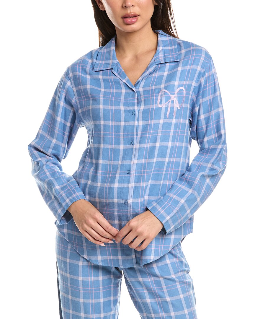 Florence By Mills Flannel Sleep Shirt In Blue