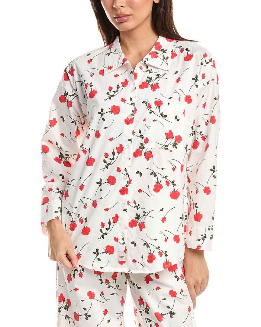 Florence By Mills Oversize Pajama Shirt In Pink
