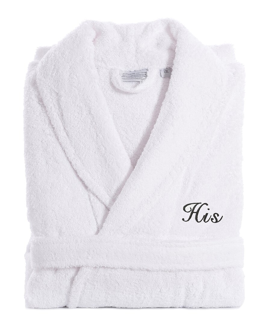 Linum Home Textiles Embroidered His Terry Bathrobe