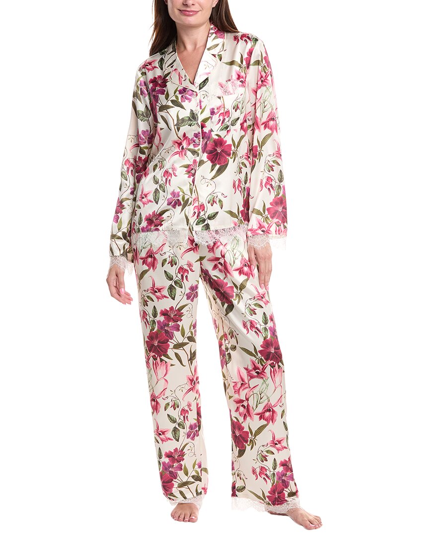 Rachel Parcell 2pc Satin Pajama Set In Multi