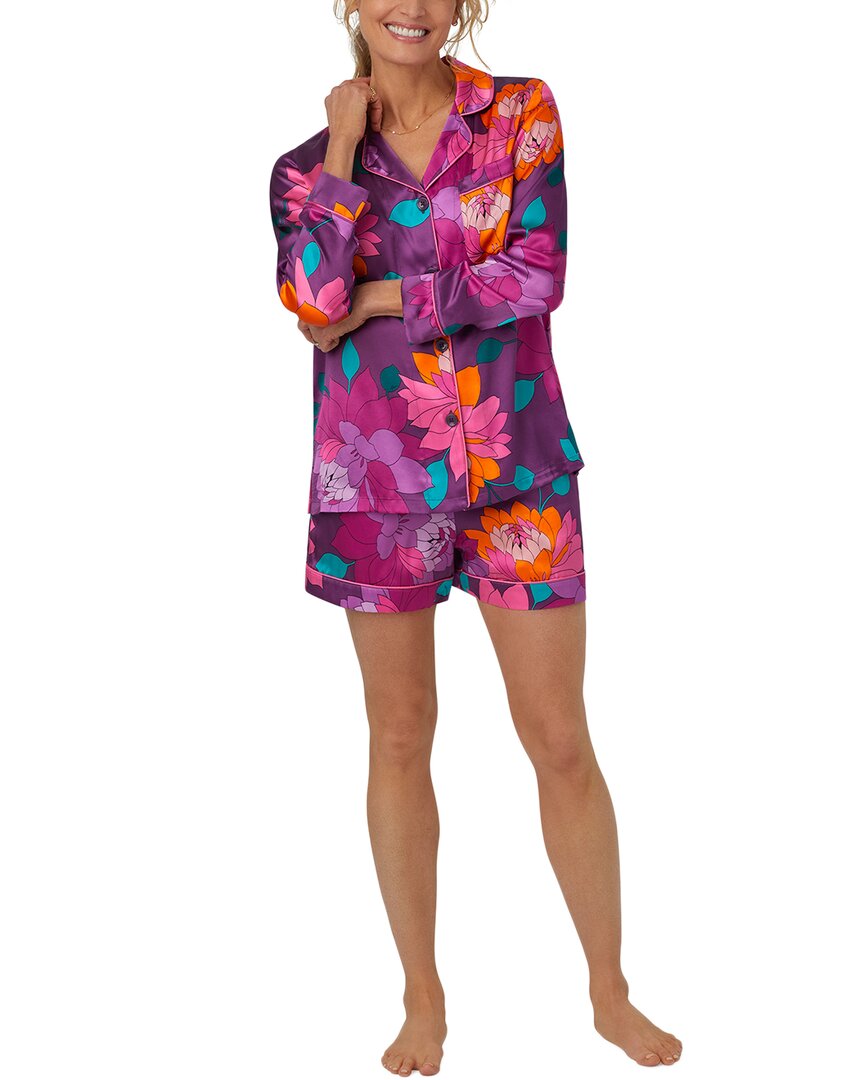 Shop Bedhead Pajamas X Trina Turk Evening Bloom Short Silk Pajama Set