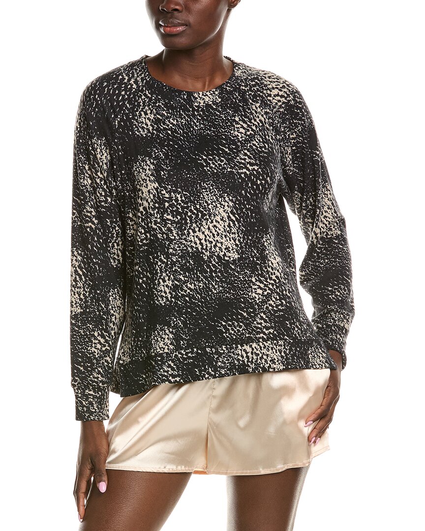 Donna Karan Sleepwear Lounge Top In Black