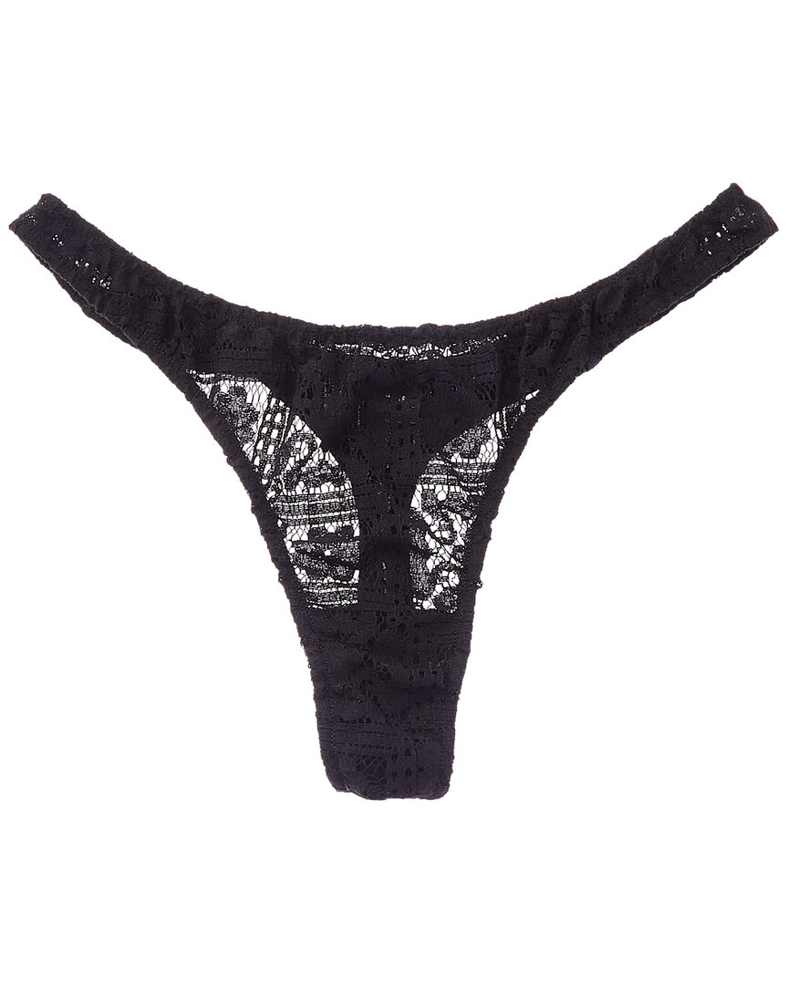 Shop Only Hearts Lisbon Lace Thong In Black