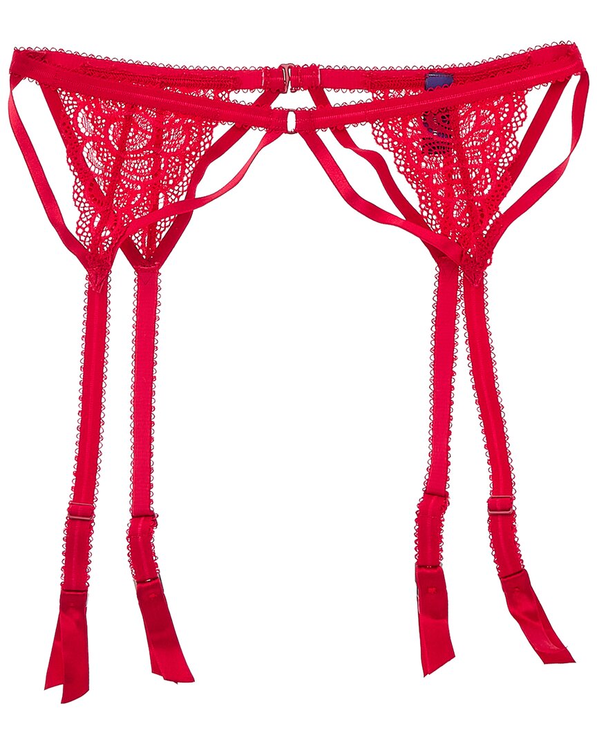 Shop Journelle Karina Suspender Belt In Red