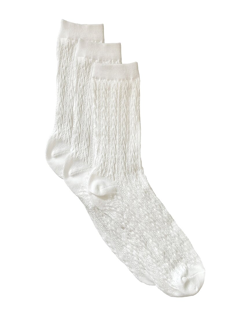 Shop Stems Set Of 3 Cable Knit Crew Sock