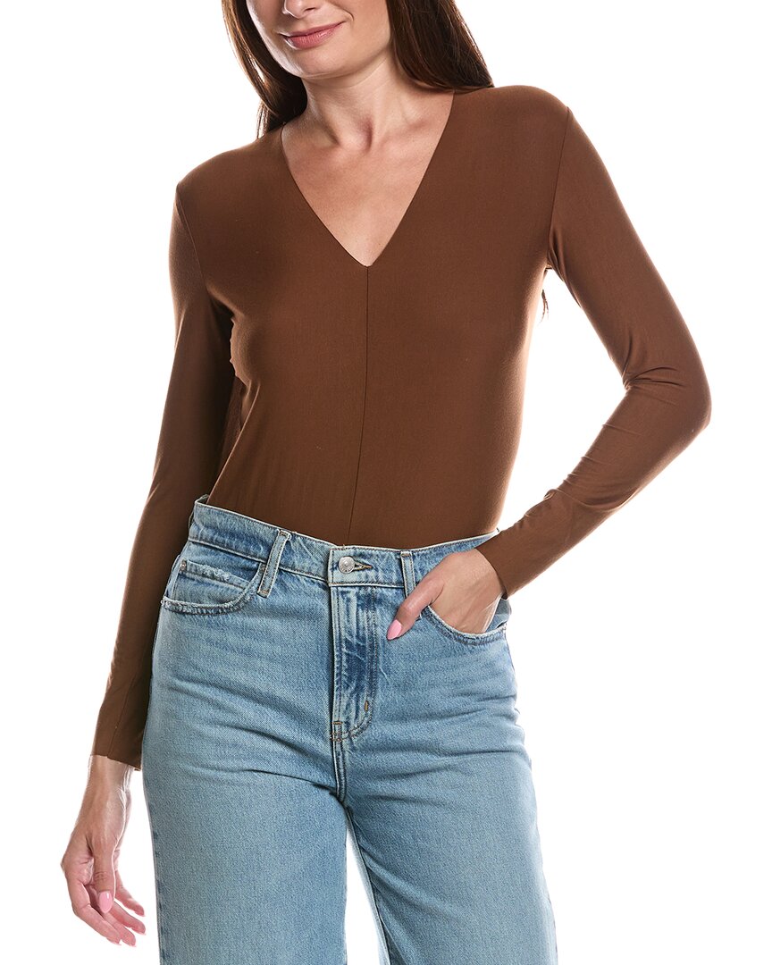 Commando Butter V-neck Bodysuit In Cin-cinnamon