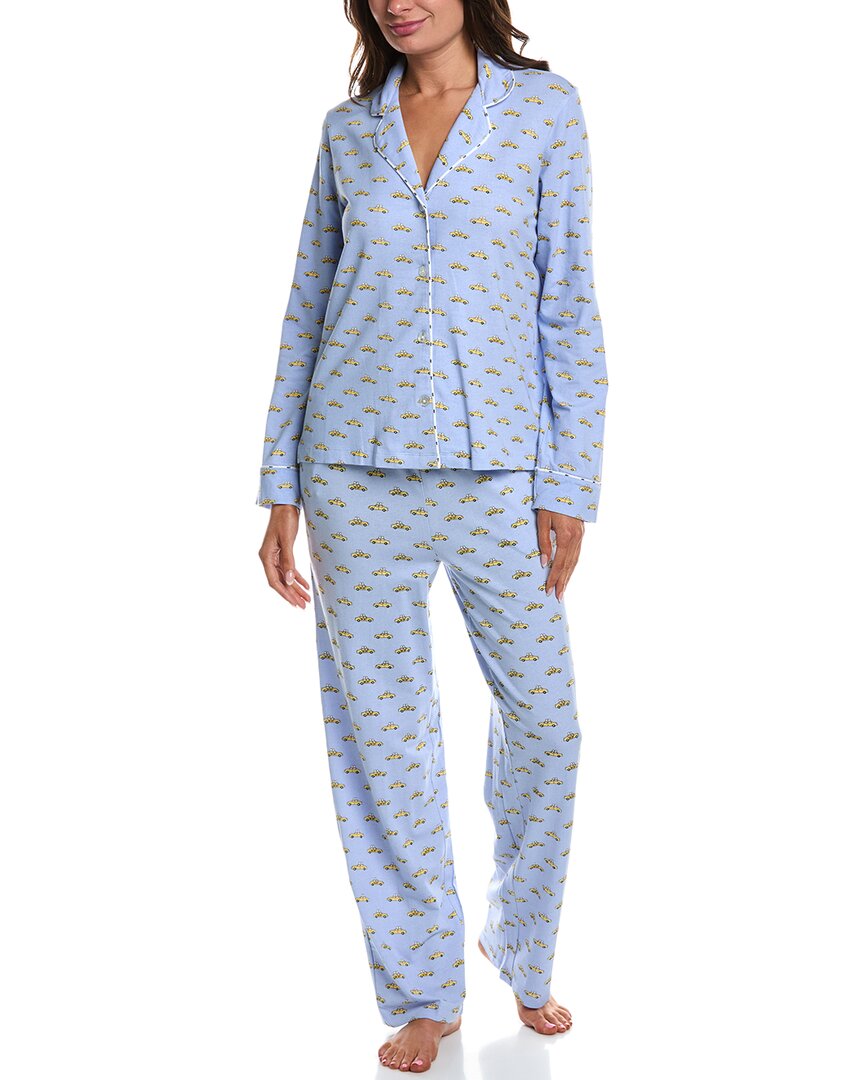 Dkny 2pc Top & Pant Sleep Set In Blue
