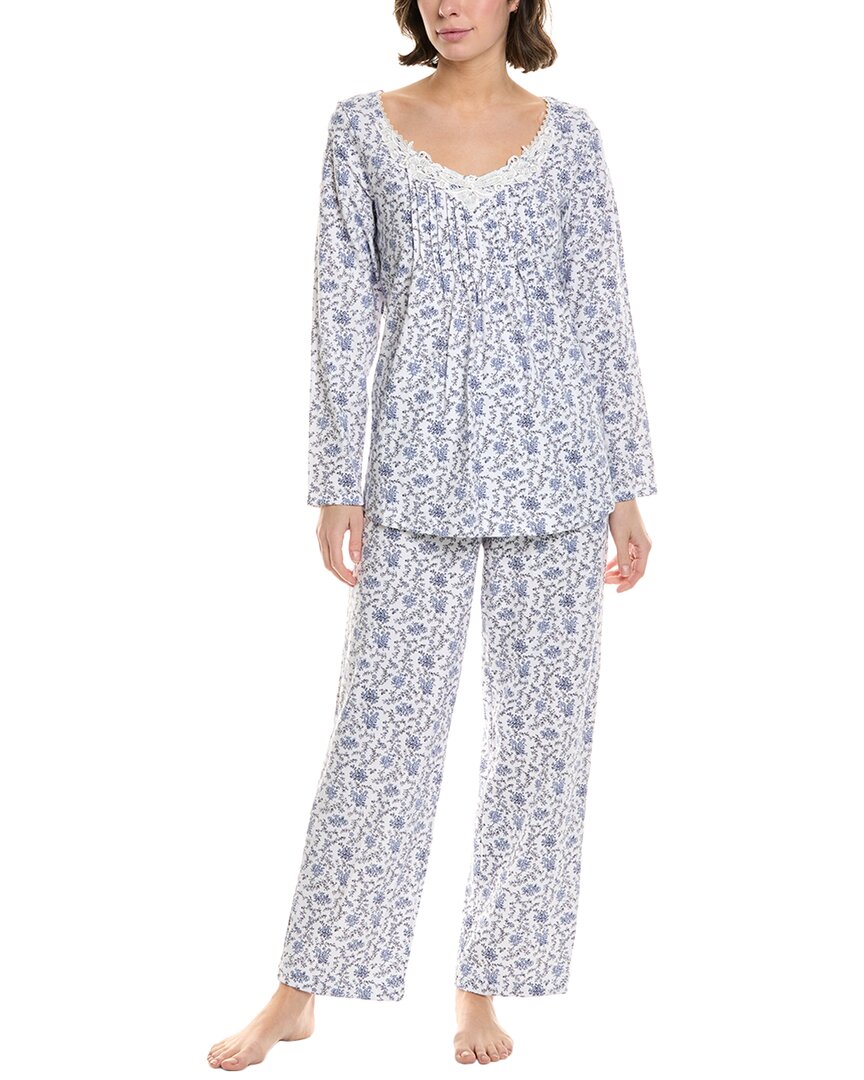Carole Hochman 2pc Pajama Pant Set In Blue