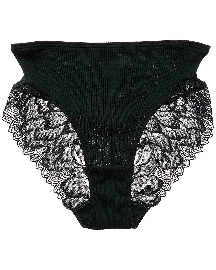 Hanro Celeste Wool & Silk-blend Full Brief In Green