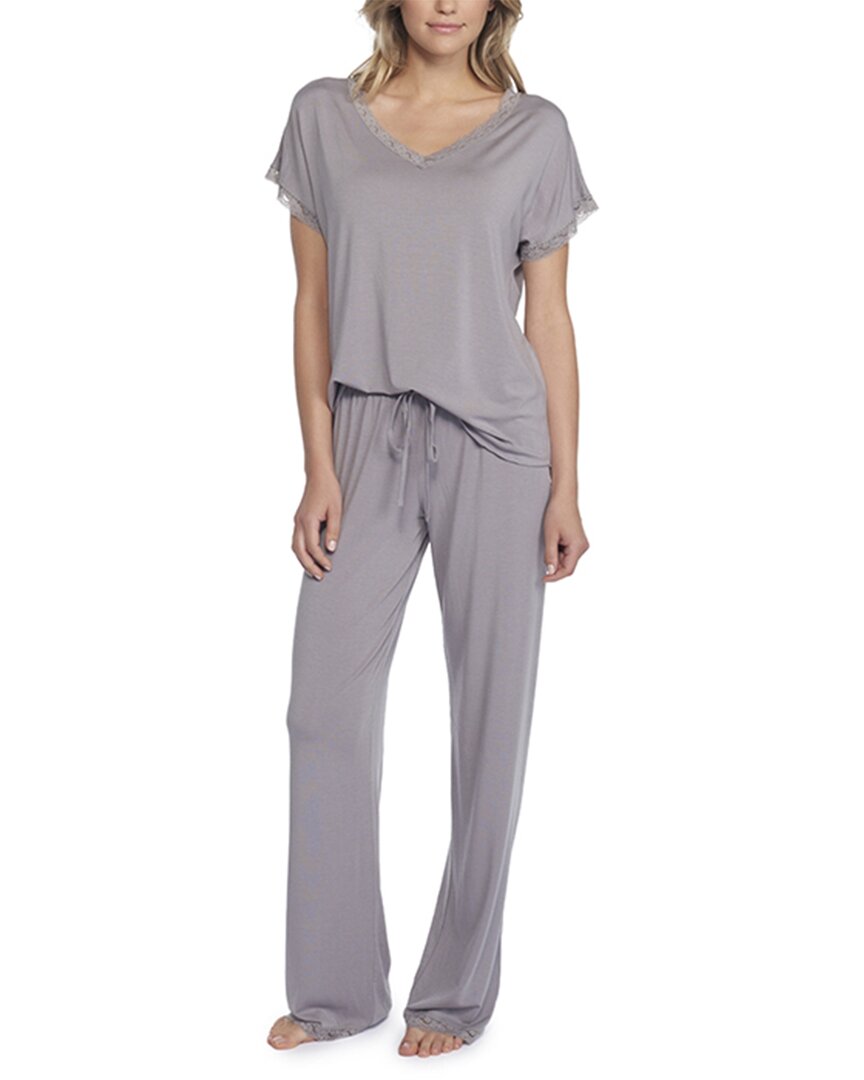 Shop Barefoot Dreams Luxe Milk Jersey V-neck Pajama Set