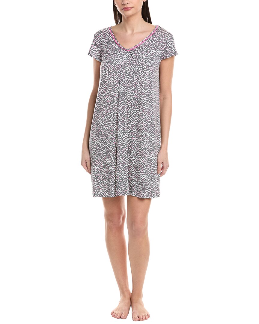 Ellen Tracy Cap Sleeve Chemise In Gray
