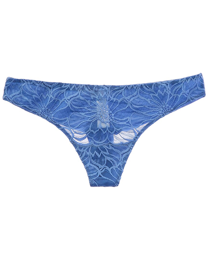 Hanro Lace Thong In Blue