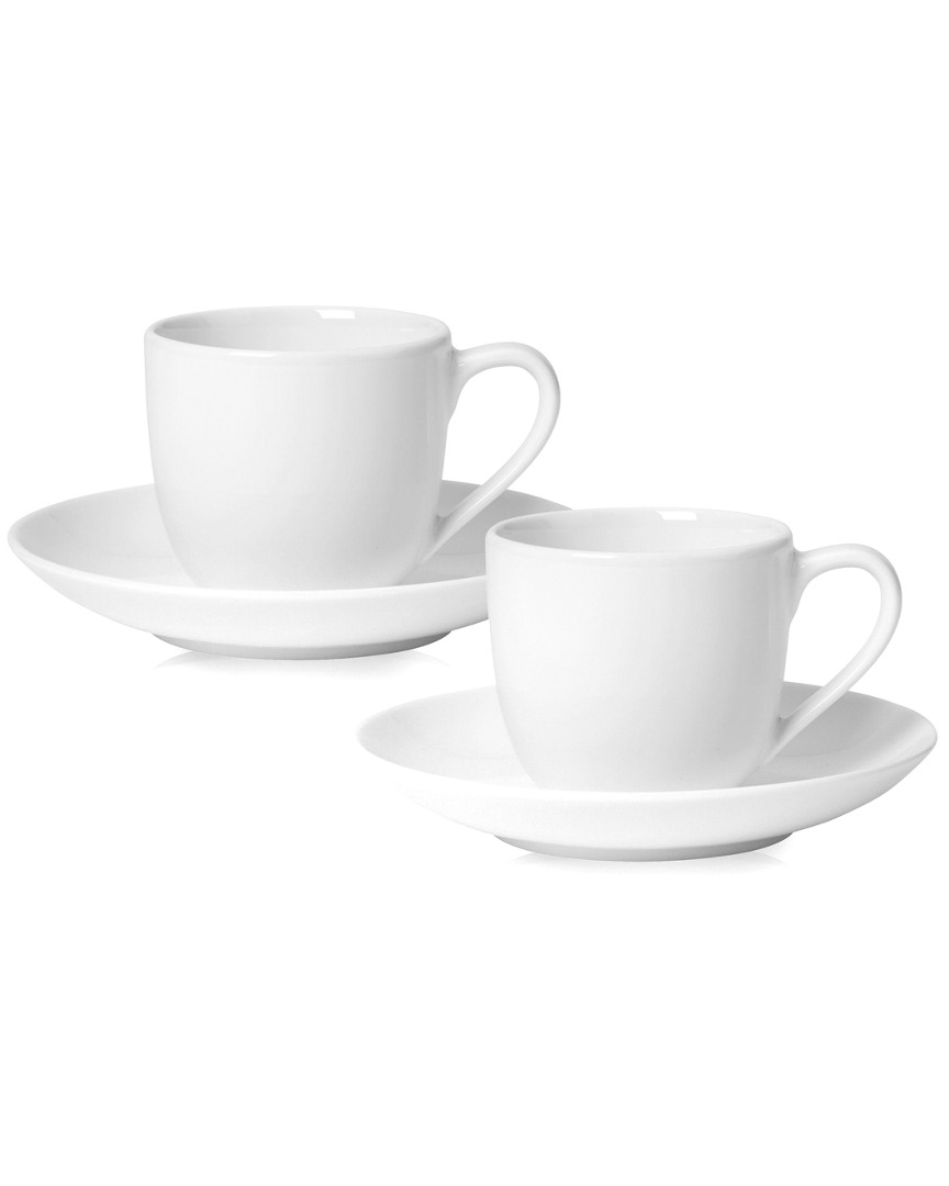 Villeroy & Boch For Me Espresso Cup & Saucer, Set Of 2 In White