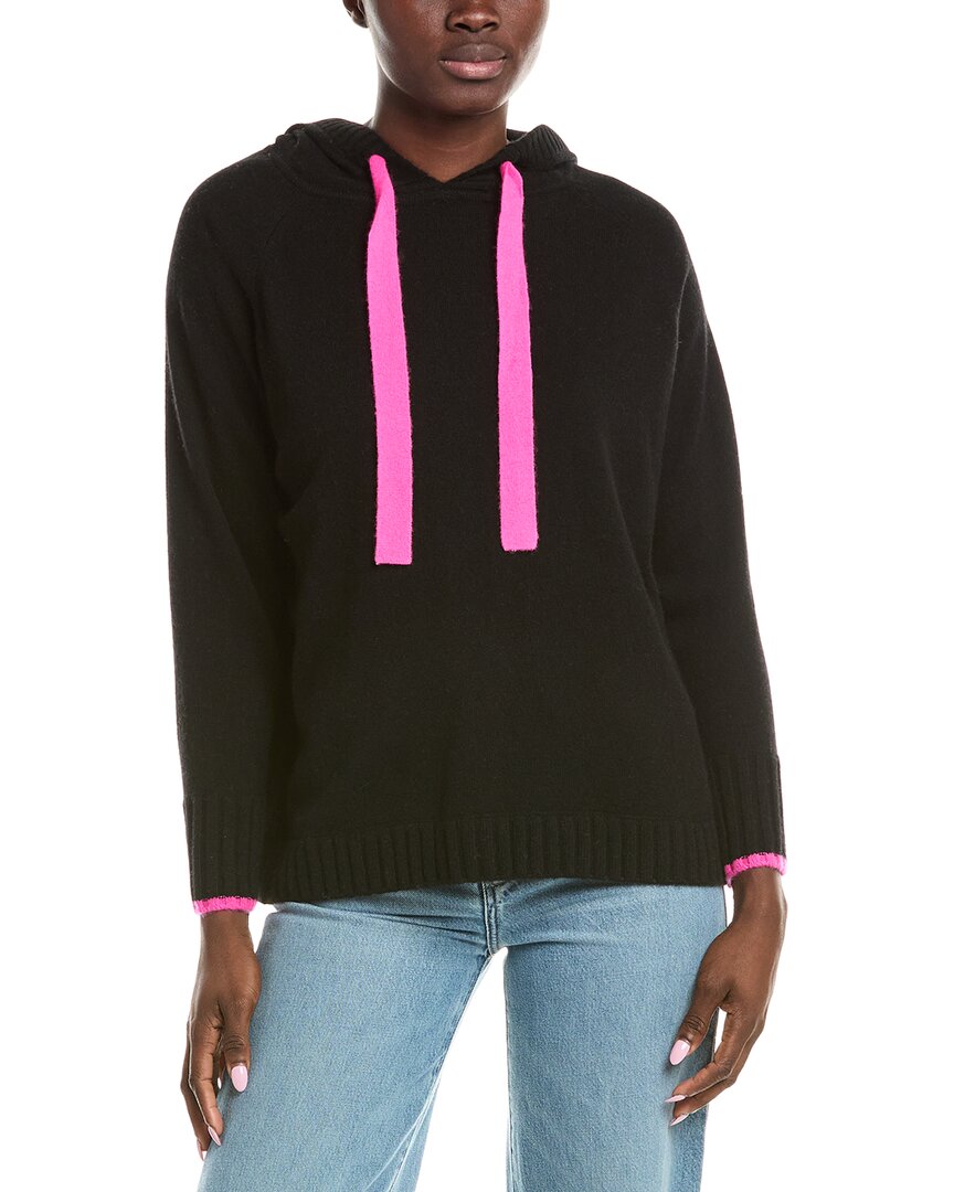 Brodie Cashmere Bear Cashmere Hoodie In Black