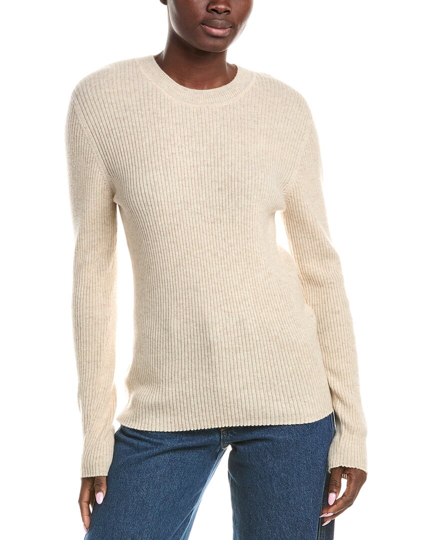 Brodie Cashmere Katie Rib Cashmere Sweater In Neutral