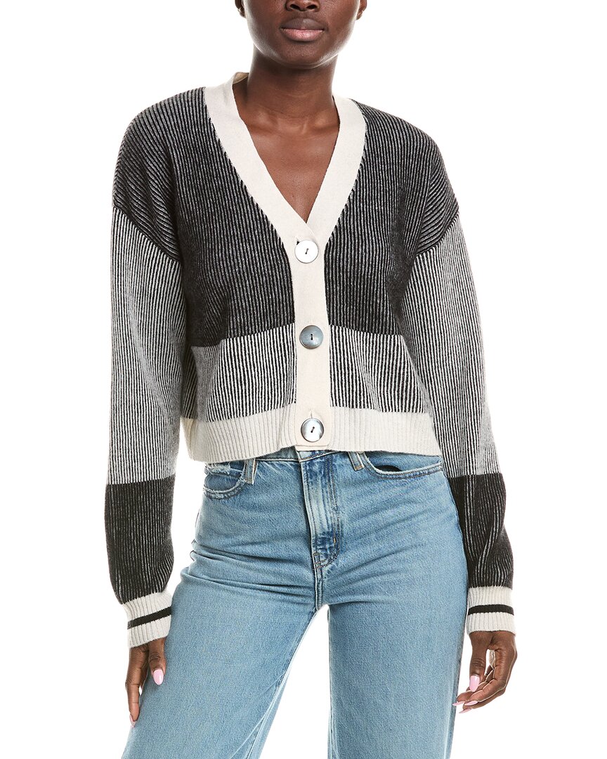 Brodie Cashmere Marlie Plaited Cashmere Cardigan In Black