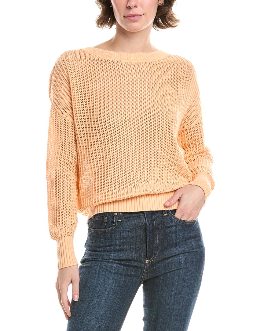 Forte Cashmere Openwork Sweater In Gray