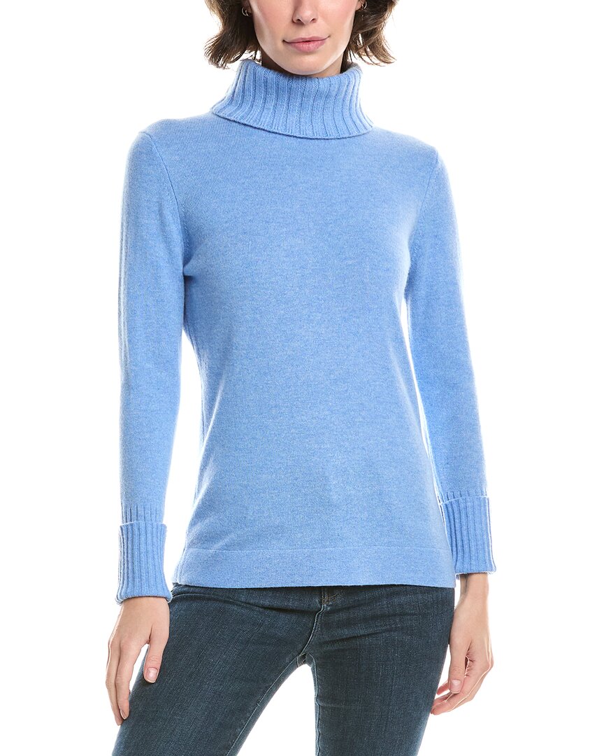 Forte Cashmere Chunky Trim Turtleneck Cashmere Sweater In Multi