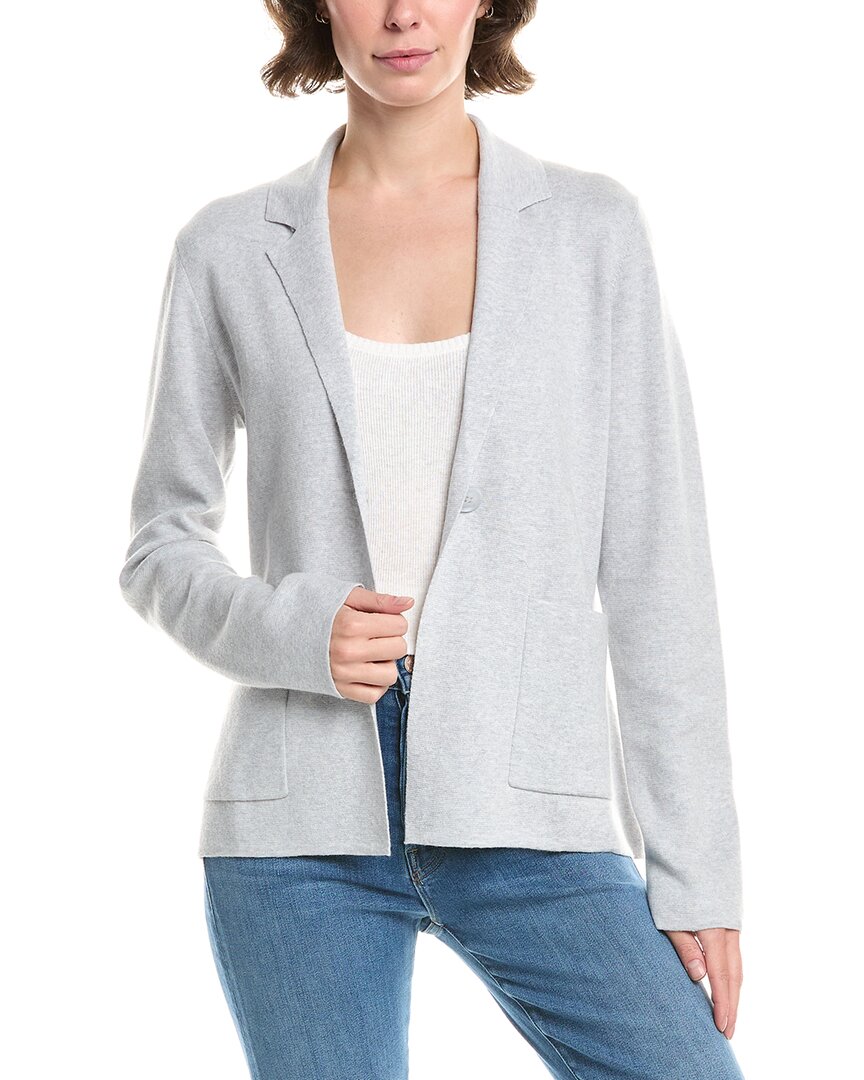 Forte Cashmere Cashmere-blend Blazer In Gray