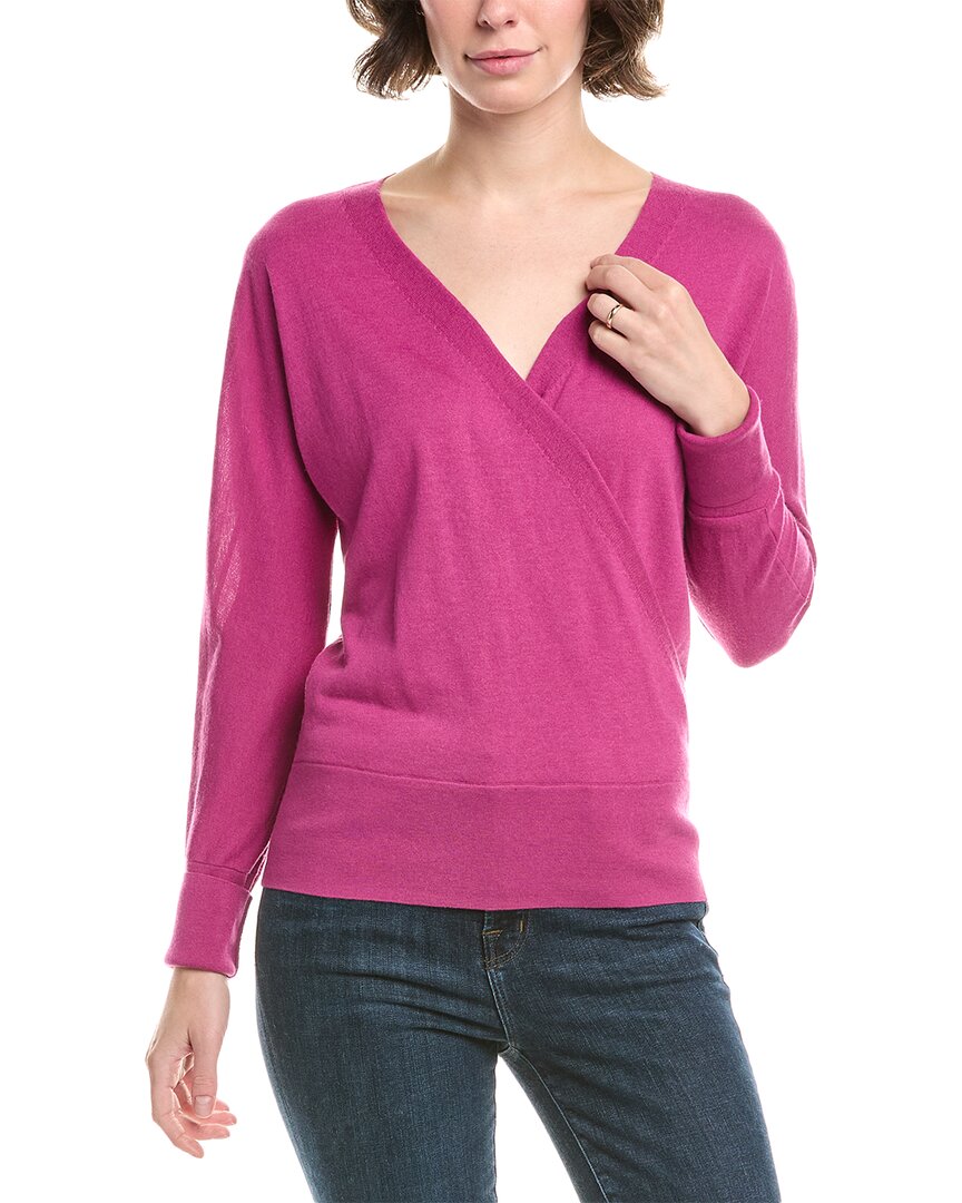 Forte Cashmere Surplice Silk & Cashmere-blend Sweater In Pink