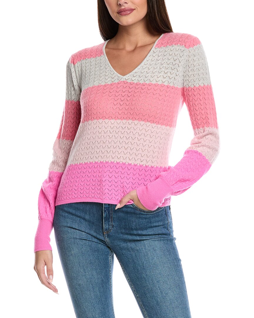 &isla & Isla Dion Pointelle Cashmere Sweater In Pink
