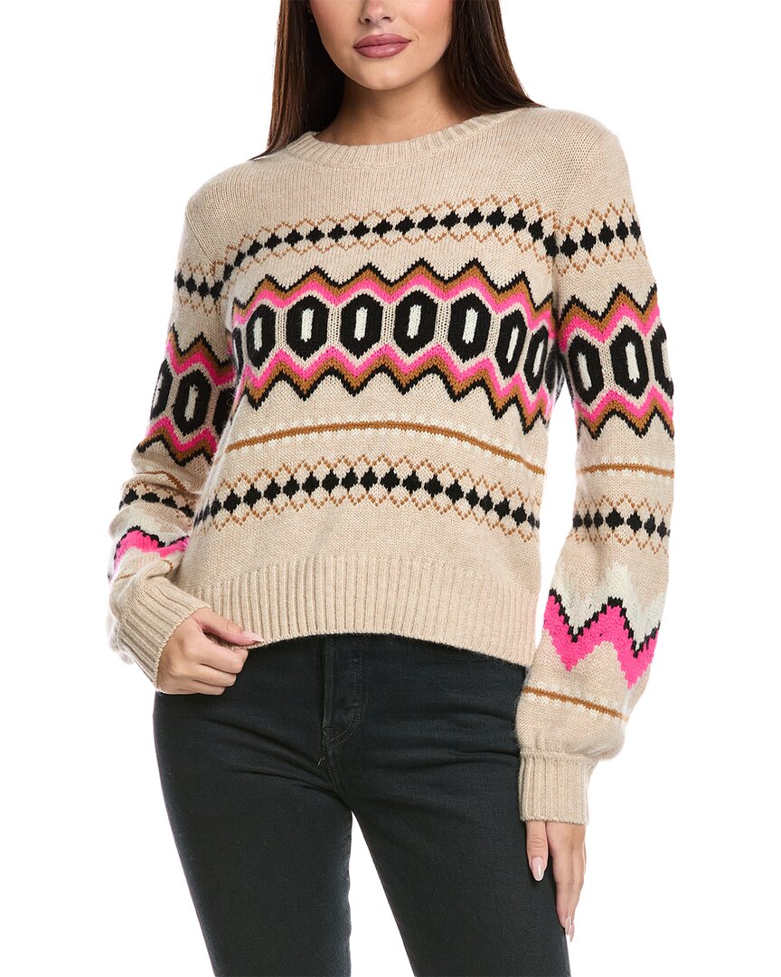 &isla Eden Oversized Fairisle Cashmere Sweater In Sand