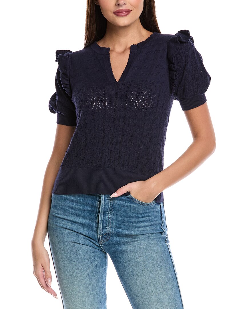 &isla Kizzy Pointelle Sweater In Black