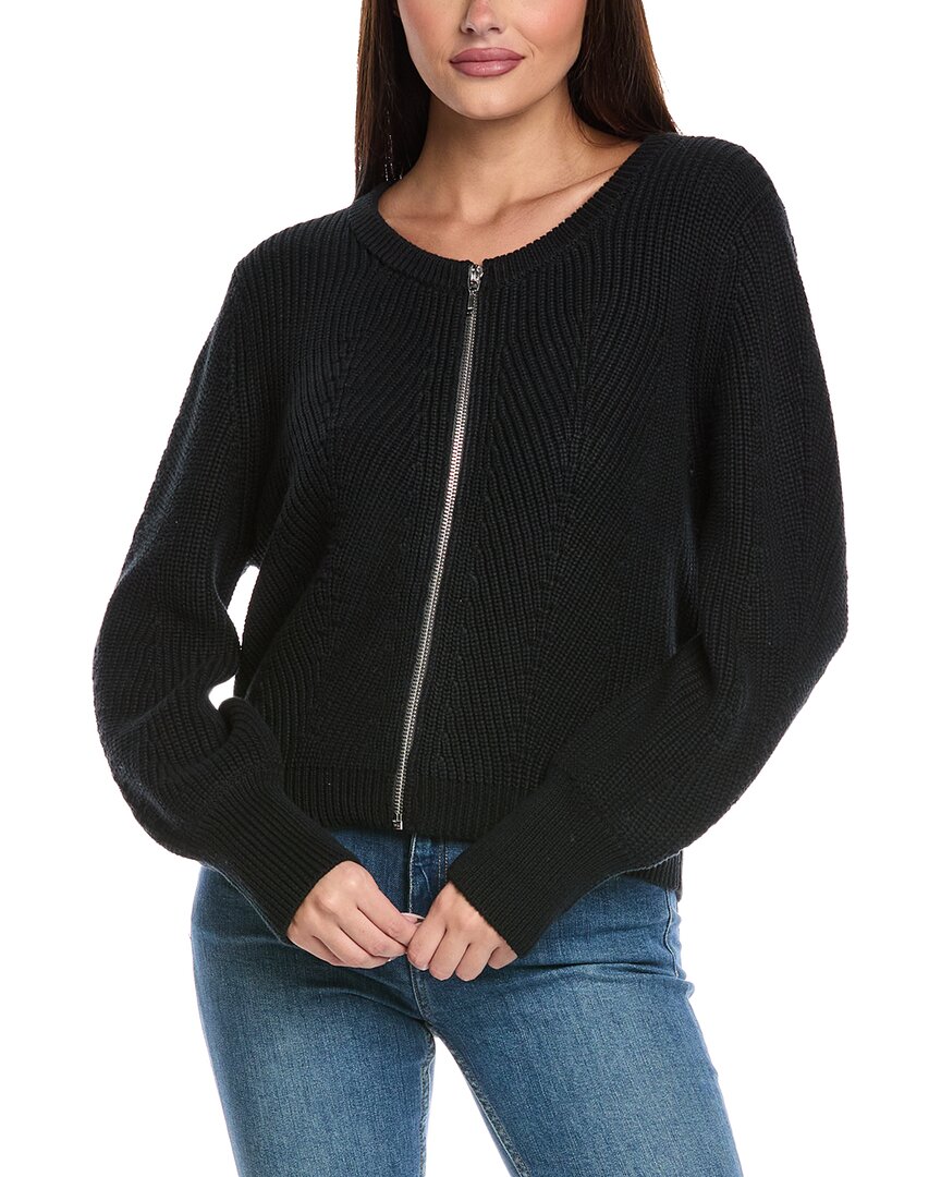 &isla Raven Zip Cardigan In Black
