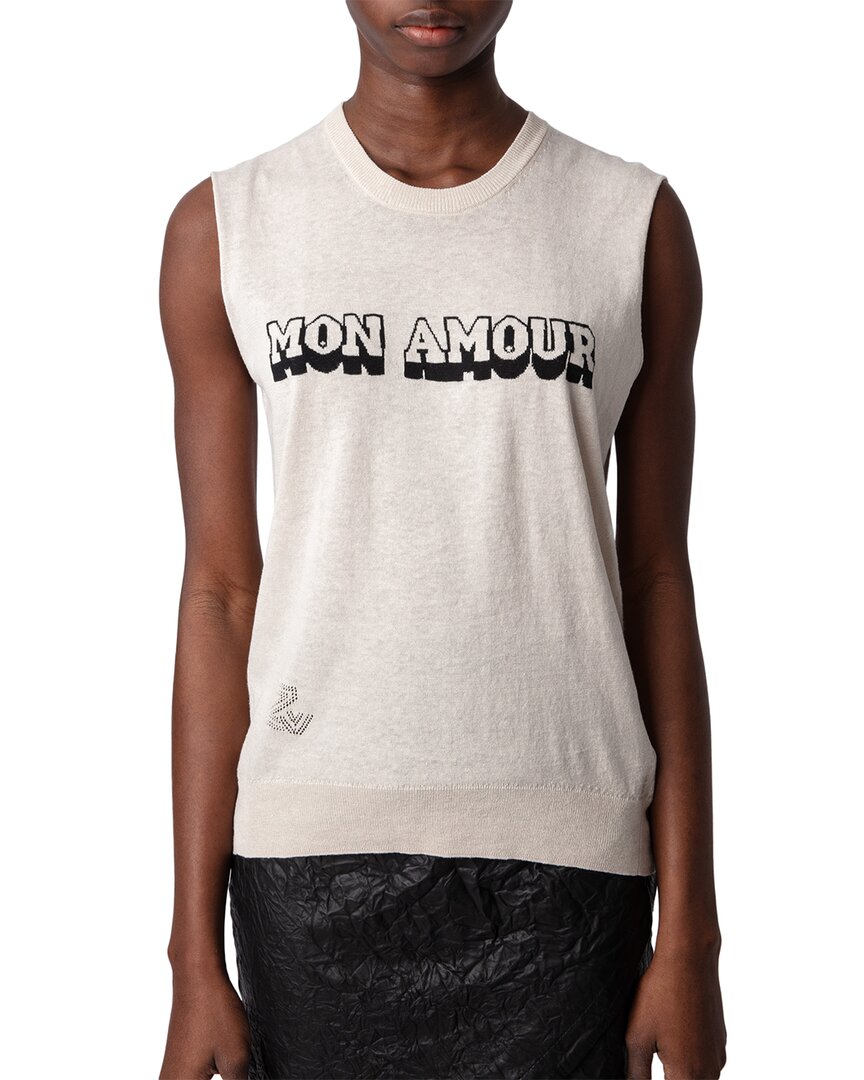 Zadig & Voltaire Nida Li Mon Amour Linen-blend Top
