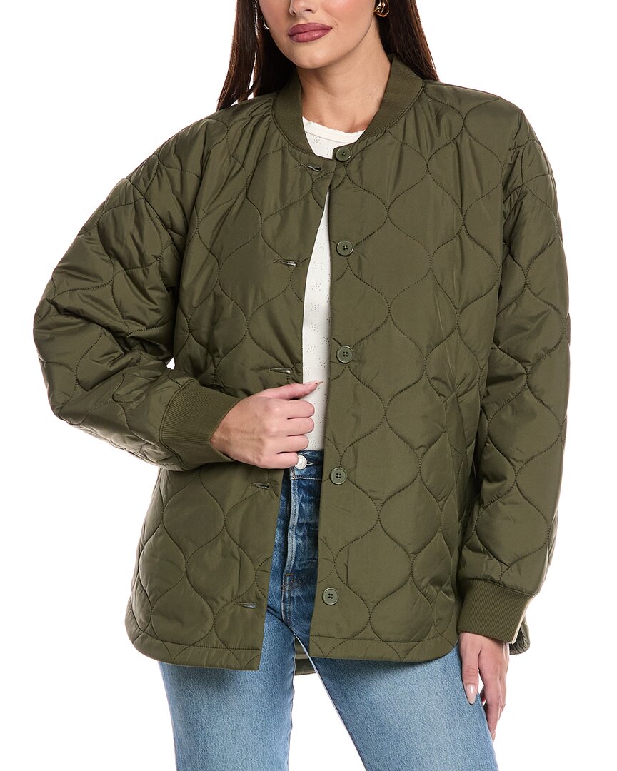 Velvet By Graham & Spencer Quilted Jacket In Green