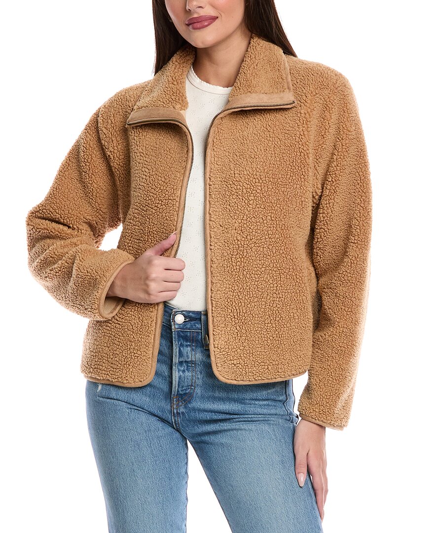 Velvet By Graham & Spencer Teddy Jacket In Brown