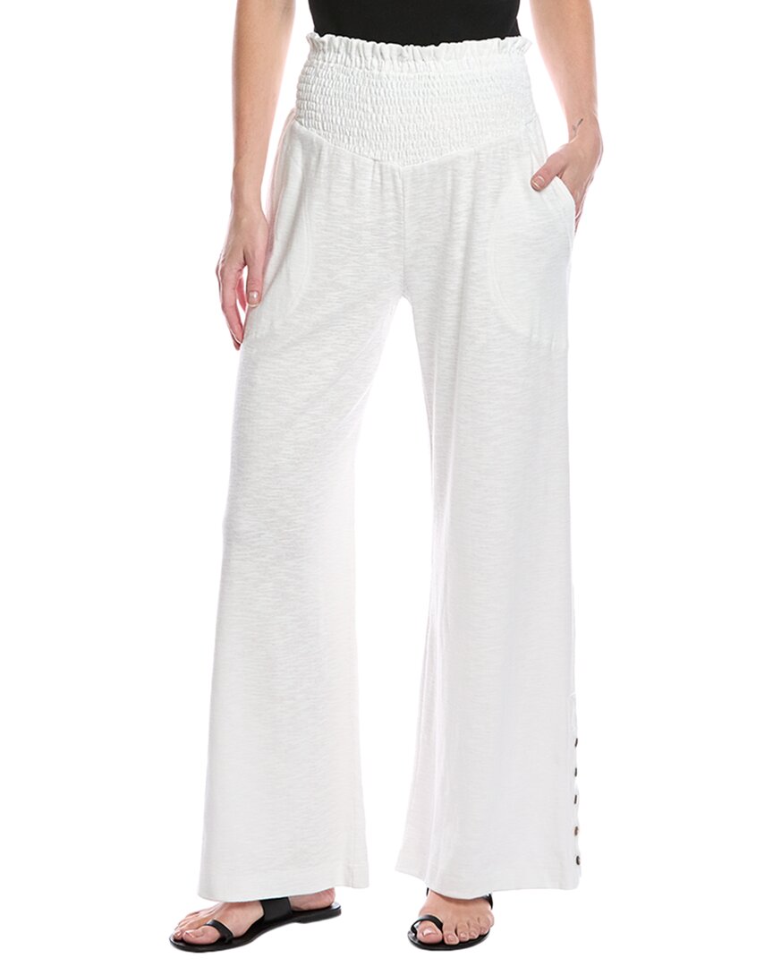 Fate Smocked Waist Pant In White