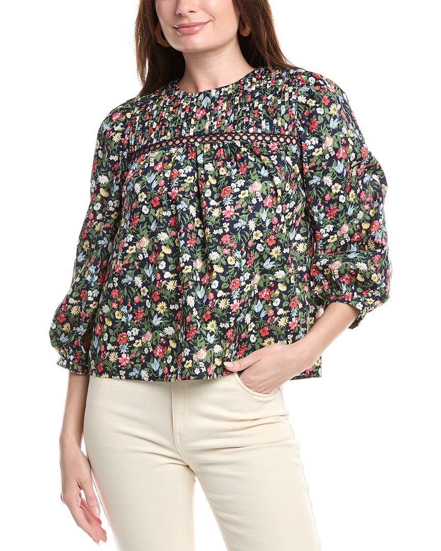 English Factory Floral Print Top In Multi