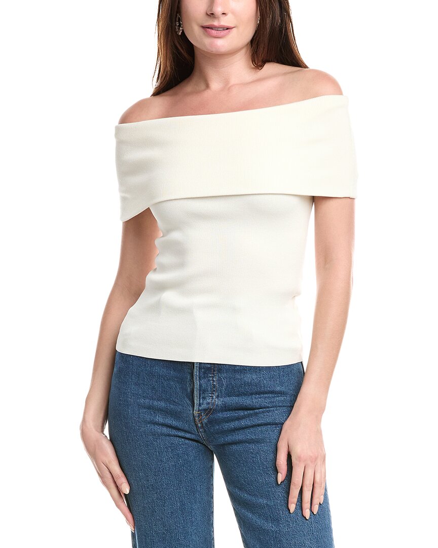 Endless Rose Off The Shoulder Knit Top In White