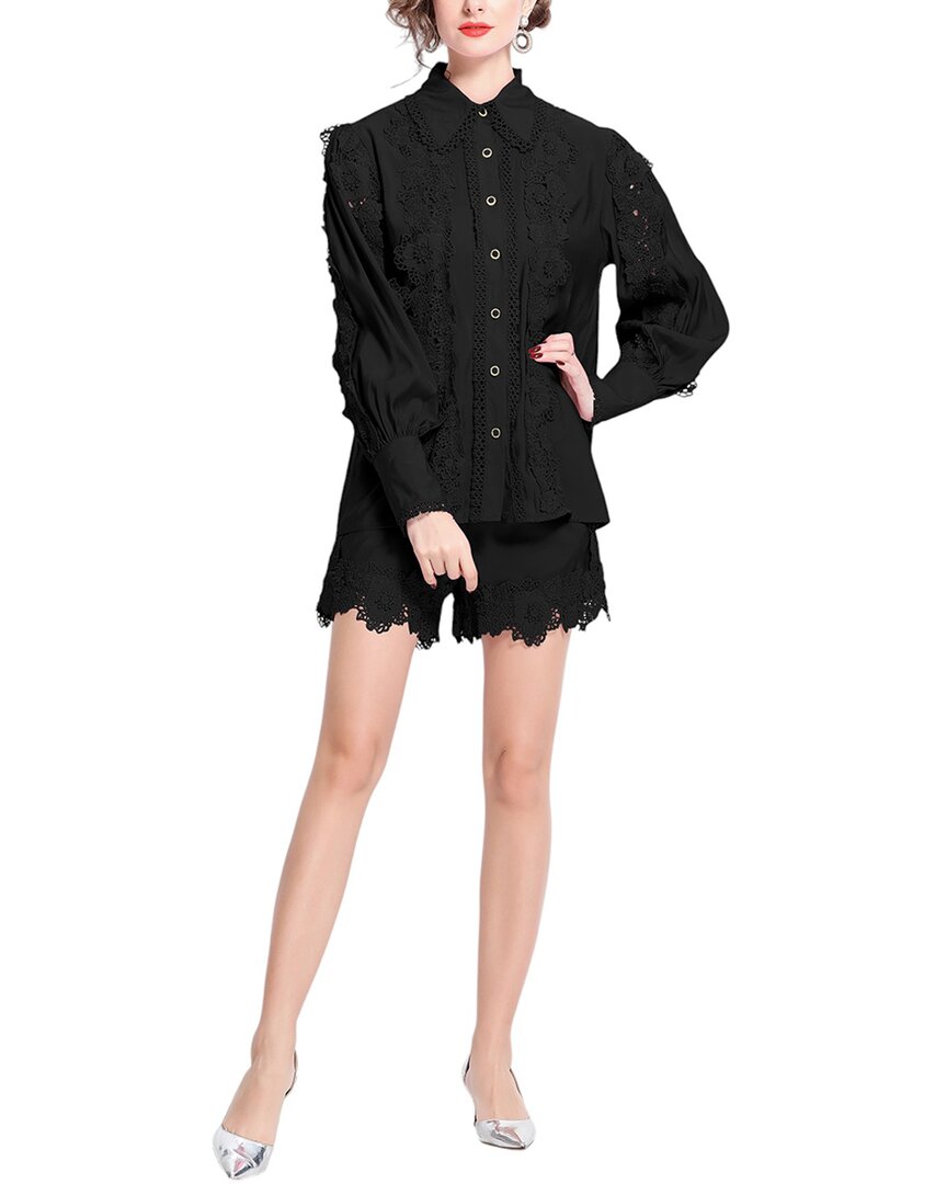 Multi Elaine 2pc Blouse & Short Set