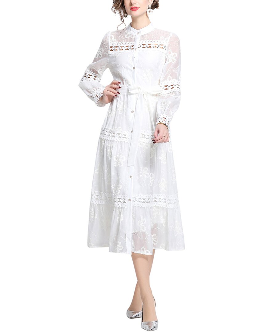 Elaine Midi Dress In White