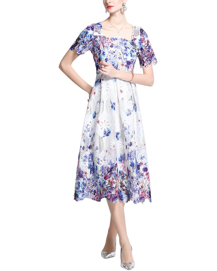 Elaine Midi Dress In Blue