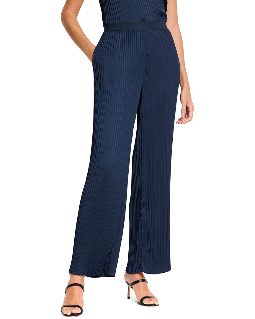 Nic + Zoe Nic+zoe Crinkle Plissé Crepe Wide Leg Pants In Blue