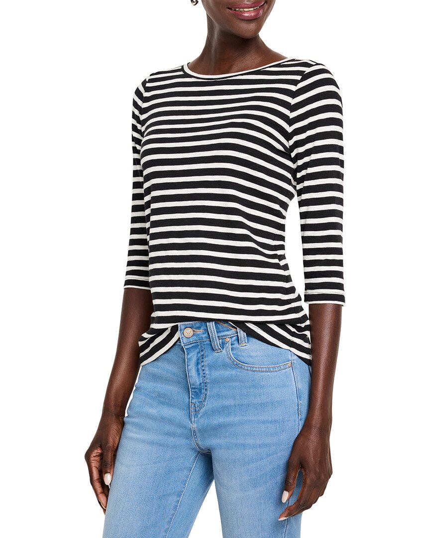 Nic + Zoe Nic+zoe 3/4-sleeve Stripe Boat T-shirt